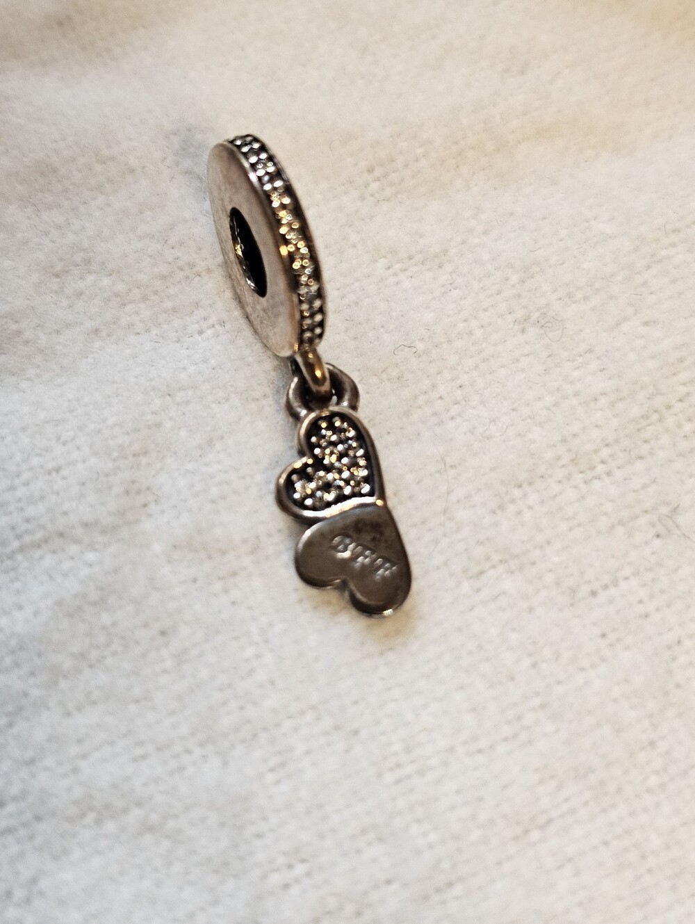 Pandora Best Friends Silver Heart Dangle Charm